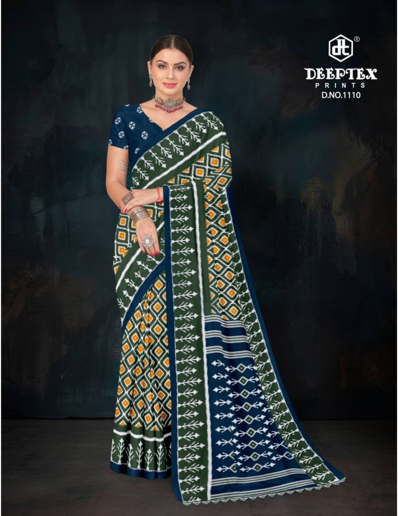 Ikkat Special 11 By Deeptex Cotton Printed Saree